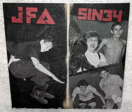 JFA/SIN 34 Split EP (PNV) Blue Vinyl - Click Image to Close